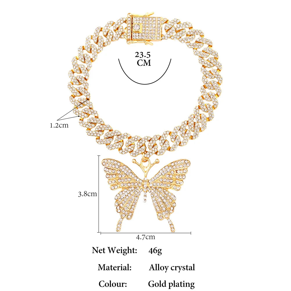Butterfly Cuban anklet