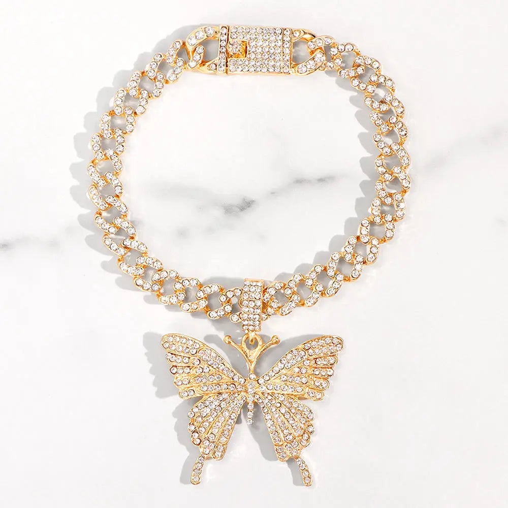 Butterfly Cuban anklet